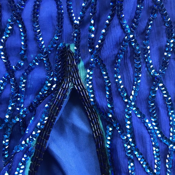 Laurence Kazar blue sequins dress - Picture 13 of 13